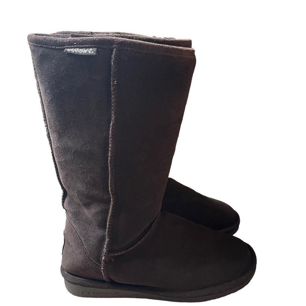 BearPaw Brown Suede Shearling Boots Size 8
